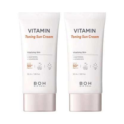 BIOHEAL BOH Crema solar tonificante con vitaminas 1+1 (50 ml * 2 unidades)