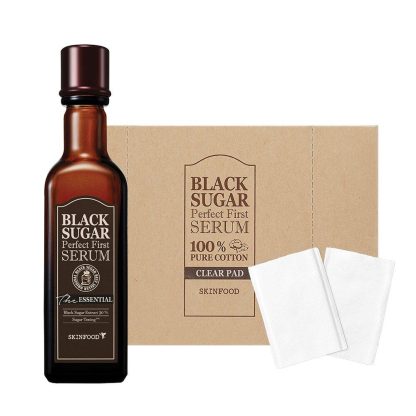 SKINFOOD Black Sugar Perfect First Serum The Essential Special Set (+almohadilla transparente)