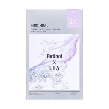 MEDIHEAL Derma Synergy Wrapping Mask Sheet (Cuidado de la humedad / Cuidado de los poros / Cuidado de las imperfecciones) 4P 3 opciones para elegir - Imagen 2