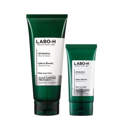 LABO-H Tratamiento en cápsulas para el cuero cabelludo Rerlief para la caída del cabello, juego especial limitado de 300 ml + 50 ml