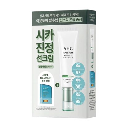 AHC Safe On Essence Crema solar 50 ml Set especial perfecto (+barra solar fresca)