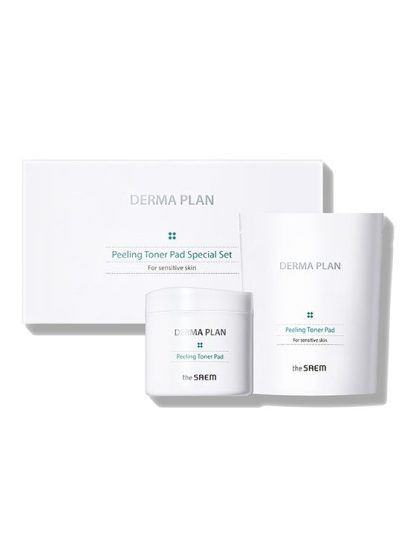 Almohadilla tónica exfoliante Saem Derma Plan, recambio de 70 peniques, set especial de 50 peniques