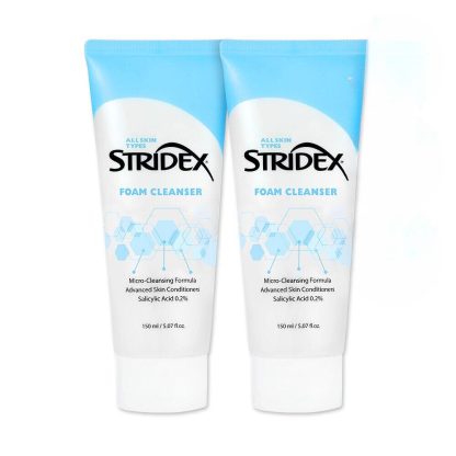 Paquete doble de limpiador en espuma con BHA bajo alcalino STRIDEX (150 ml + 150 ml)