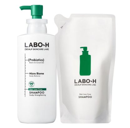 LABO-H Champú fortalecedor del cuero cabelludo Cuidado de la caída del cabello Juego de recambio de 400 ml