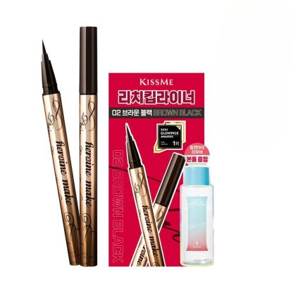 Kiss me Heroine Make Prime Liquid Eyeliner Rich Keep Set especial con desmaquillante suave para labios y ojos - Image 2