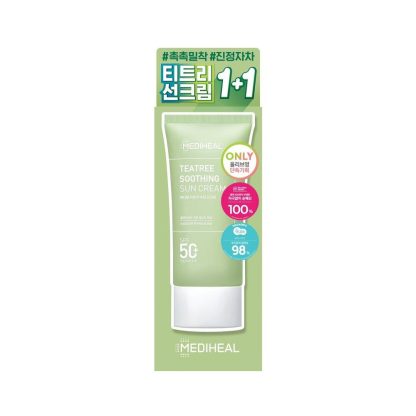 MEDIHEAL Crema Solar Calmante Árbol de Té 50 ml 1+1 Set Especial - Imagen 2