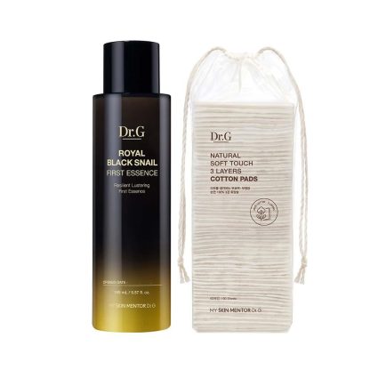 Dr.G Royal Black Snail First Essence Juego especial de 165 ml (+almohadilla de algodón)