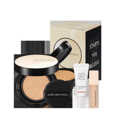 JUNGSAEMMOOL Set Especial Essential Skin Nuder Cushion (Recambio 1ea+Tone Up Sun Base 5mL+Corrector Mini Regalo)