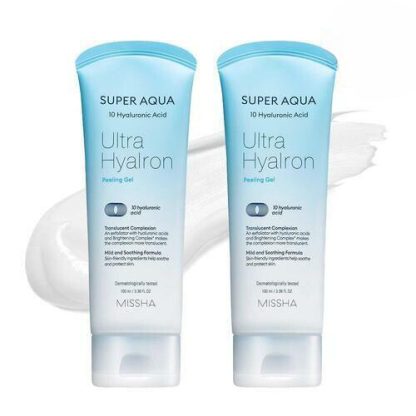 MISSHA Super Aqua Ultra Hyalron Gel exfoliante 100 fl oz x 2 unidades