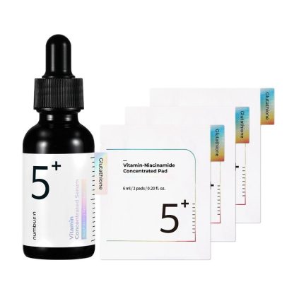 numbuzin No.5 Glutatión Vitamina C Suero Concentrado 30mL set (+6 almohadillas de regalo)