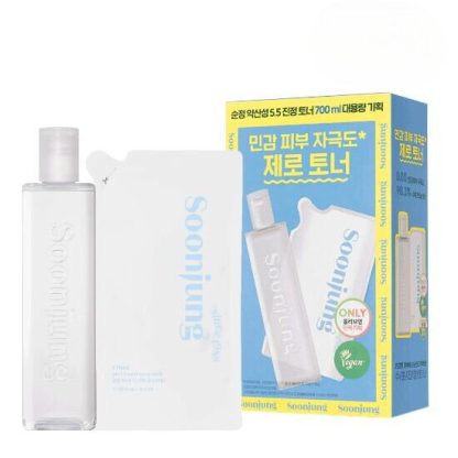 ETUDE Soonjung pH 5.5 Tónico calmante 700 ml Juego especial (350 ml + 350 ml)