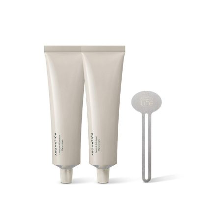 Set especial de crema de manos AROMATICA (Serene 50 ml + Embrace 50 ml, exprimidor de tubo)