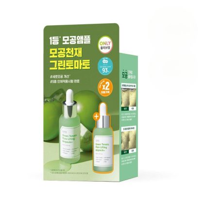 sungboon editor Ampolla para levantar los poros con tomate verde + paquete doble de 30 ml