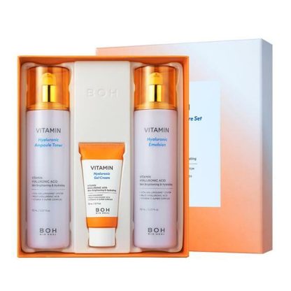 Planificación de emulsión y tónico en ampolla con vitamina hialurónica BIOHEAL BOH (tónico de 150 ml + emulsión de 150 ml + crema de 30 ml presente)