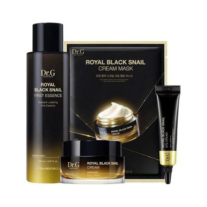 Dr.G Royal Black Snail Set Especial (Primera Esencia 165ml+Crema 50ml+Crema de Ojos 10ml+Paquete Mascarilla 1ea)