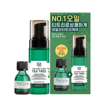 THE BODY SHOP Plan de cuidado de la piel Tea Tree (150ml de limpiador + 20ml de aceite)