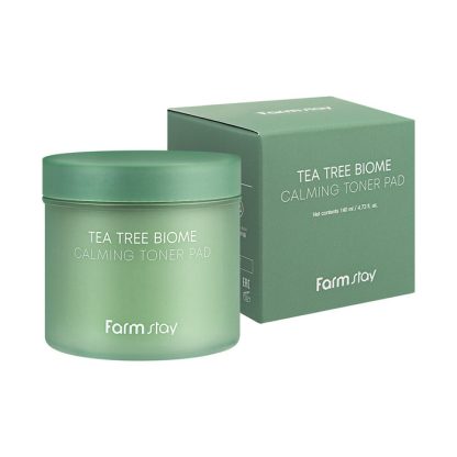 Almohadillas tónicas Biome de árbol de té de Farmstay, 140 ml, 70 unidades