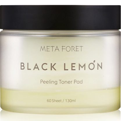 Almohadilla tónica exfoliante con limón negro Metaforet, 60 unidades, 130 ml