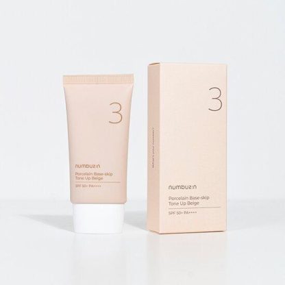 numbuzin No. 3 Base de porcelana-skip Tone Up Beige 50 ml SPF50+ PA++++ - Imagen 4