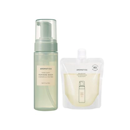 AROMATICA Pure & Soft Gel Femenino #Manzanilla y Árbol de Té 170mL Set Especial (Regalo Especial: Recambio 100mL)