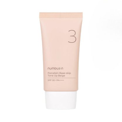 numbuzin No. 3 Base de porcelana-skip Tone Up Beige 50 ml SPF50+ PA++++