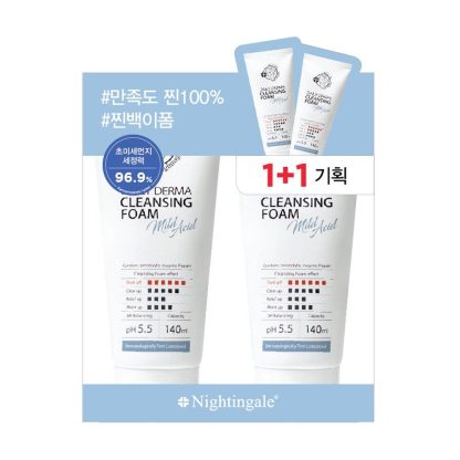 Nightingale Daily Derma Espuma Limpiadora Ácido Suave 1+1