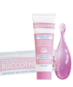Alternative view of BUCCOTHERM® Teething Gel Bio – Zahnungsgel-Set mit Babyzahnbürste – Rosa